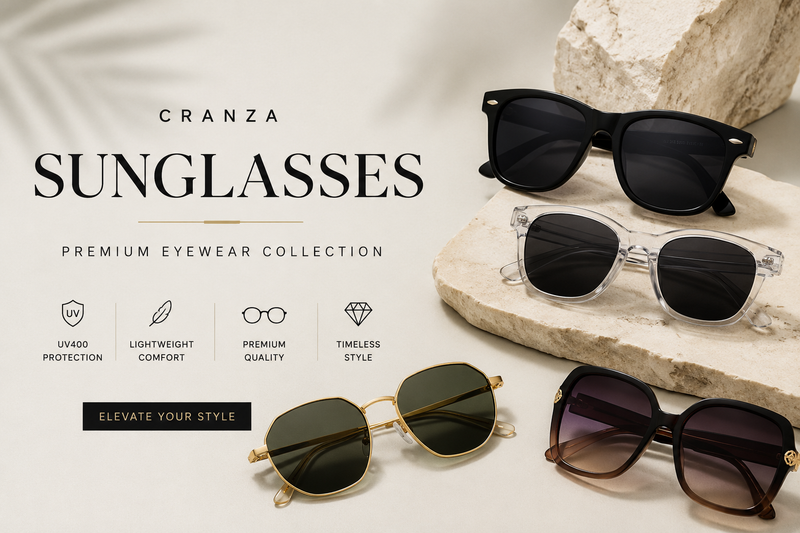 Premium Cranza Sunglasses Collection – Stylish luxury eyewear for men and women featuring modern fashion frames and UV-protected lenses.