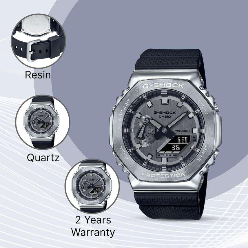 G-SHOCK G2100 SILVER-BLACK Metal Body