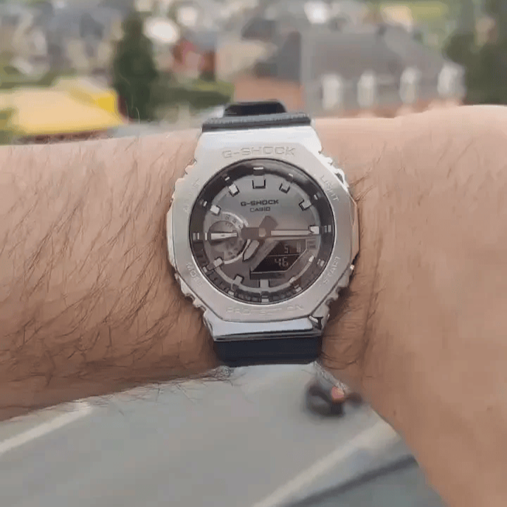 G-SHOCK G2100 SILVER-BLACK Metal Body