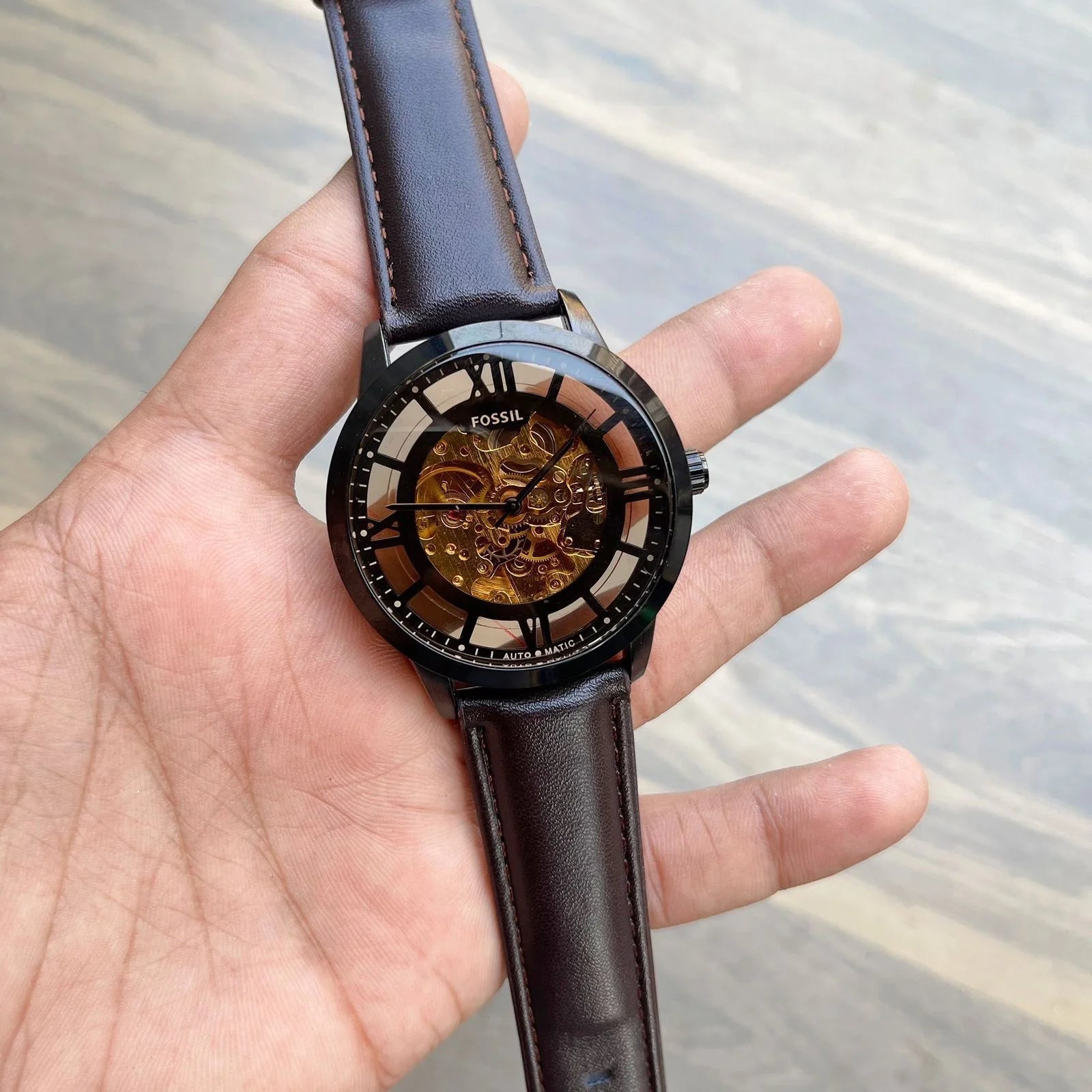 FSA Men’s Brown Watch Modern Machine Automatic